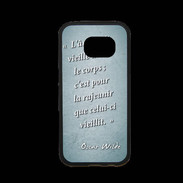 Coque Samsung S7 Premium Ame nait Turquoise Citation Oscar Wilde