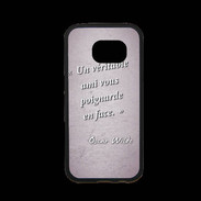 Coque Samsung S7 Premium Ami poignardée Rose Citation Oscar Wilde