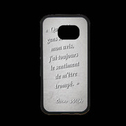 Coque Samsung S7 Premium Avis gens Gris Citation Oscar Wilde