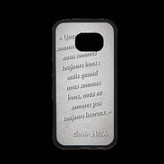 Coque Samsung S7 Premium Bons heureux Gris Citation Oscar Wilde