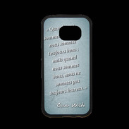 Coque Samsung S7 Premium Bons heureux Turquoise Citation Oscar Wilde