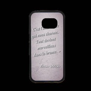 Coque Samsung S7 Premium Incertitude Rose Citation Oscar Wilde