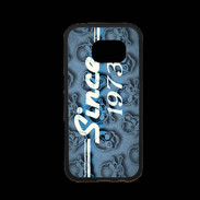 Coque Samsung S7 Premium Since crane bleu 1973