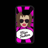 Coque Samsung S7 Premium Miss Fashion Chatain
