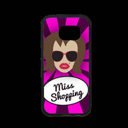 Coque Samsung S7 Premium Miss Shopping Chatain