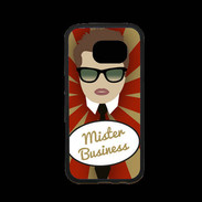 Coque Samsung S7 Premium Mister Business Chatain