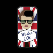 Coque Samsung S7 Premium Mister UK Chatain