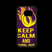 Coque Samsung S7 Premium Keep Calm and Burn Out violet