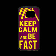 Coque Samsung S7 Premium Keep Calm and Be Fast Rose