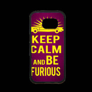 Coque Samsung S7 Premium Keep Calm and Be Furious Rose