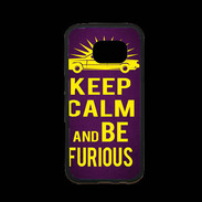 Coque Samsung S7 Premium Keep Calm and Be Furious Violet