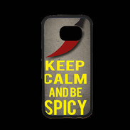 Coque Samsung S7 Premium Keep Calm and Be Spicy Gris