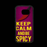 Coque Samsung S7 Premium Keep Calm and Be Spicy Rose