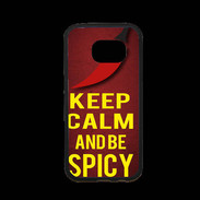 Coque Samsung S7 Premium Keep Calm and Be Spicy Rouge