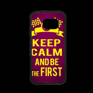 Coque Samsung S7 Premium Keep Calm and Be the First Rose