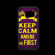 Coque Samsung S7 Premium Keep Calm and Be the First Violet