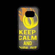 Coque Samsung S7 Premium Keep Calm and Burn Out Gris