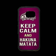 Coque Samsung S7 Premium Keep Calm and Hakuna Matata rose