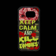 Coque Samsung S7 Premium Keep Calm and Kill Zombies camouflage