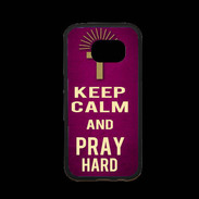 Coque Samsung S7 Premium Keep Calm and Pray Christian Rose