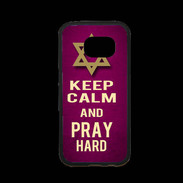 Coque Samsung S7 Premium Keep Calm and Pray jewish Rose
