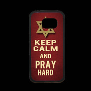 Coque Samsung S7 Premium Keep Calm and Pray jewish Rouge