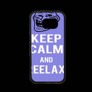 Coque Samsung S7 Premium Keep Calm and Be Reelax Bleu