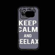Coque Samsung S7 Premium Keep Calm and Reelax Gris