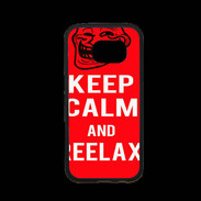 Coque Samsung S7 Premium Keep Calm and Reelax Rouge
