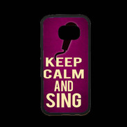 Coque Samsung S7 Premium Keep Calm and Sing Rose