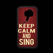 Coque Samsung S7 Premium Keep Calm and Sing Rouge