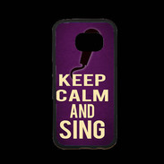 Coque Samsung S7 Premium Keep Calm and Sing Violet