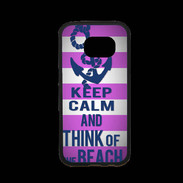 Coque Samsung S7 Premium Keep Calm and Think Beach Rose