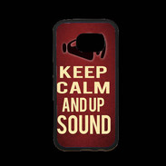 Coque Samsung S7 Premium Keep Calm and Up Sound Rouge