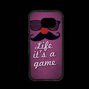 Coque Samsung S7 Premium Life It's a game Rose ZG