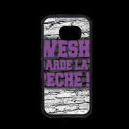 Coque Samsung S7 Premium Wesh garde la pèche Violet
