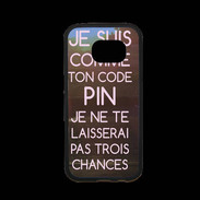 Coque Samsung S7 Premium Code pin rose ZG