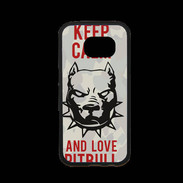 Coque Samsung S7 Premium Keep calm pitbull 1 ZG