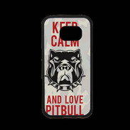 Coque Samsung S7 Premium Keep calm pitbull 2 ZG