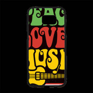 Coque Personnalisée Samsung S7 Edge Premium Peace Love Music