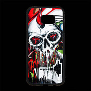 Coque Personnalisée Samsung S7 Edge Premium Tête de mort Graffiti couleur