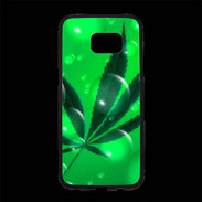 Coque Personnalisée Samsung S7 Edge Premium Cannabis Effet bulle verte