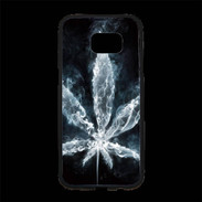 Coque Personnalisée Samsung S7 Edge Premium Feuille de cannabis en fumée