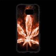 Coque Personnalisée Samsung S7 Edge Premium Cannabis en feu