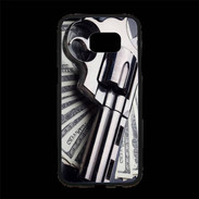 Coque Personnalisée Samsung S7 Edge Premium Arme et Dollars