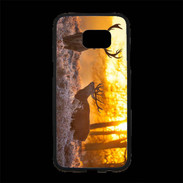 Coque Personnalisée Samsung S7 Edge Premium Cerf au couché de soleil 600