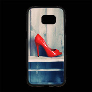 Coque Personnalisée Samsung S7 Edge Premium Escarpin rouge