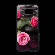 Coque Personnalisée Samsung S7 Edge Premium Rose et Galet Zen