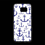 Coque Personnalisée Samsung S7 Edge Premium Dessin d'Ancre de Bateaux