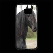 Coque Personnalisée Samsung S7 Edge Premium Magnifique cheval noir 5